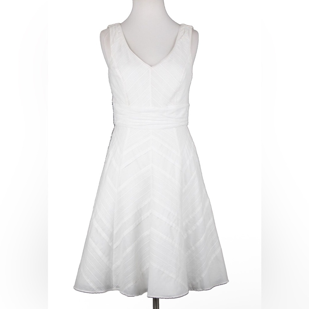 White House Black Market Elegant White Sleeveless Dress